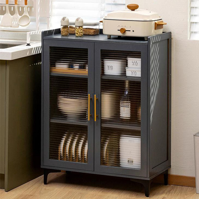 Glam Style Blue Storage Buffet Stand Bamboo Buffet Sideboard for Kitchen Clearhalo 'buffet_sideboard' 'Buffets & Sideboards' 'furn' 'furn_buffet_sideboard' 'Furniture' 'Kitchen & Dining Furniture' 7314948