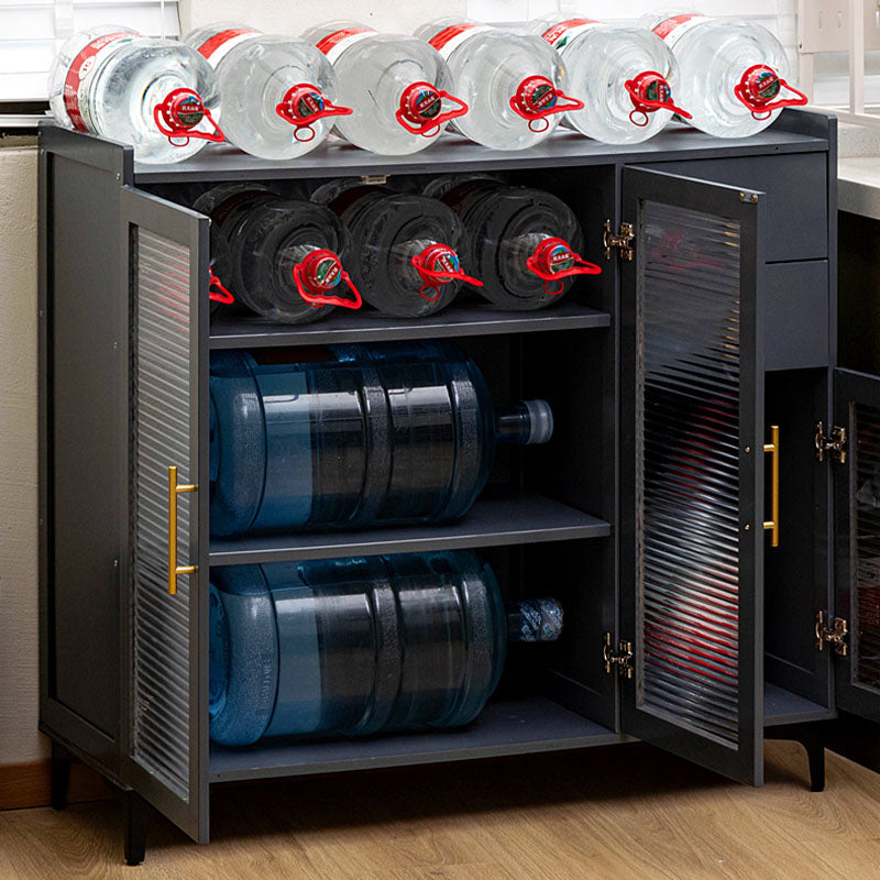 Glam Style Blue Storage Buffet Stand Bamboo Buffet Sideboard for Kitchen Clearhalo 'buffet_sideboard' 'Buffets & Sideboards' 'furn' 'furn_buffet_sideboard' 'Furniture' 'Kitchen & Dining Furniture' 7314954