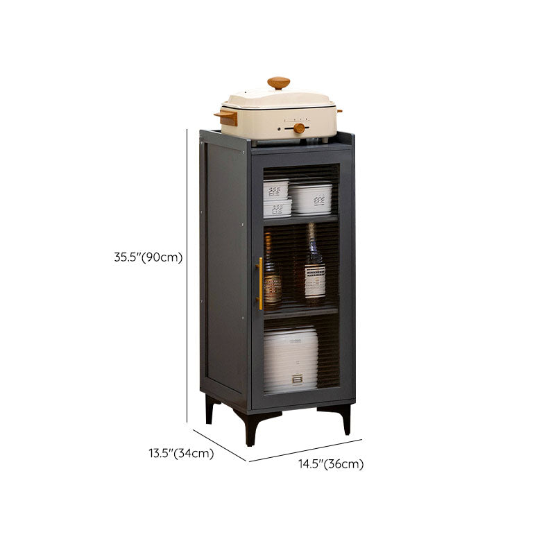 Glam Style Blue Storage Buffet Stand Bamboo Buffet Sideboard for Kitchen Clearhalo 'buffet_sideboard' 'Buffets & Sideboards' 'furn' 'furn_buffet_sideboard' 'Furniture' 'Kitchen & Dining Furniture' 7314963