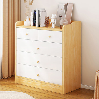 Contemporary Manufactured Wood Accent Cabinet Rectangle Storage Cabinet with Drawer 24"L x 13"W x 28"H Natural Wood White 5 Clearhalo 'Cabinets & Chests' 'cabinets_chests' 'furn' 'furn_cabinets_chests' 'Furniture' 'Living Room Furniture' 7315042