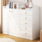 Contemporary Manufactured Wood Accent Cabinet Rectangle Storage Cabinet with Drawer 35"L x 13"W x 33"H White 5 Clearhalo 'Cabinets & Chests' 'cabinets_chests' 'furn' 'furn_cabinets_chests' 'Furniture' 'Living Room Furniture' 7315051