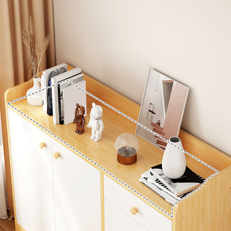 Contemporary Manufactured Wood Accent Cabinet Rectangle Storage Cabinet with Drawer Clearhalo 'Cabinets & Chests' 'cabinets_chests' 'furn' 'furn_cabinets_chests' 'Furniture' 'Living Room Furniture' 7315056