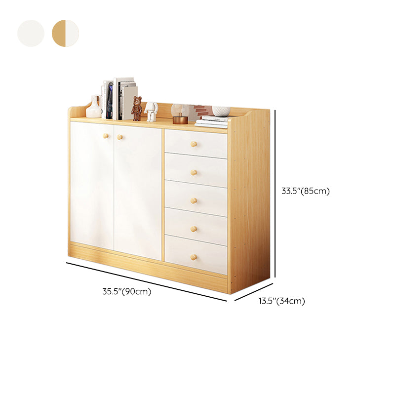 Contemporary Manufactured Wood Accent Cabinet Rectangle Storage Cabinet with Drawer Clearhalo 'Cabinets & Chests' 'cabinets_chests' 'furn' 'furn_cabinets_chests' 'Furniture' 'Living Room Furniture' 7315058