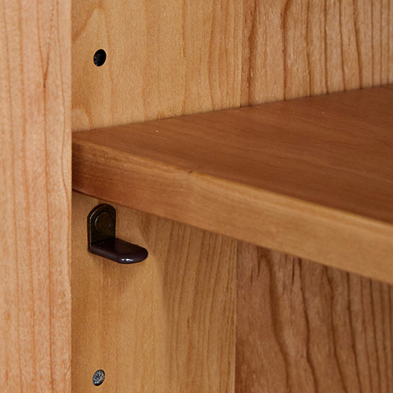 Mid-Century Modern Solid Wood Chest Rectangle Accent Cabinet with Glass Top Clearhalo 'Cabinets & Chests' 'cabinets_chests' 'furn' 'furn_cabinets_chests' 'Furniture' 'Living Room Furniture' 7315069