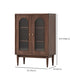 Mid-Century Modern Solid Wood Chest Rectangle Accent Cabinet with Glass Top Clearhalo 'Cabinets & Chests' 'cabinets_chests' 'furn' 'furn_cabinets_chests' 'Furniture' 'Living Room Furniture' 7315073