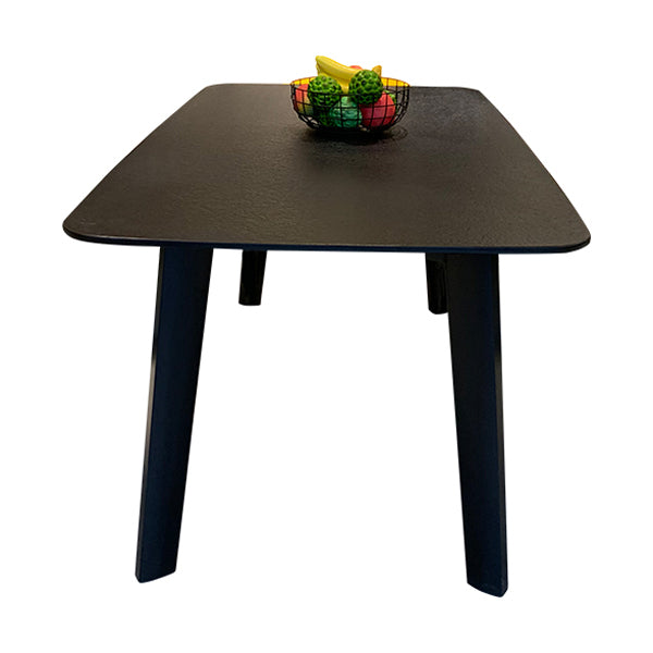 Table à manger moderne pour cuisine Table de dinette noire avec pieds en bois