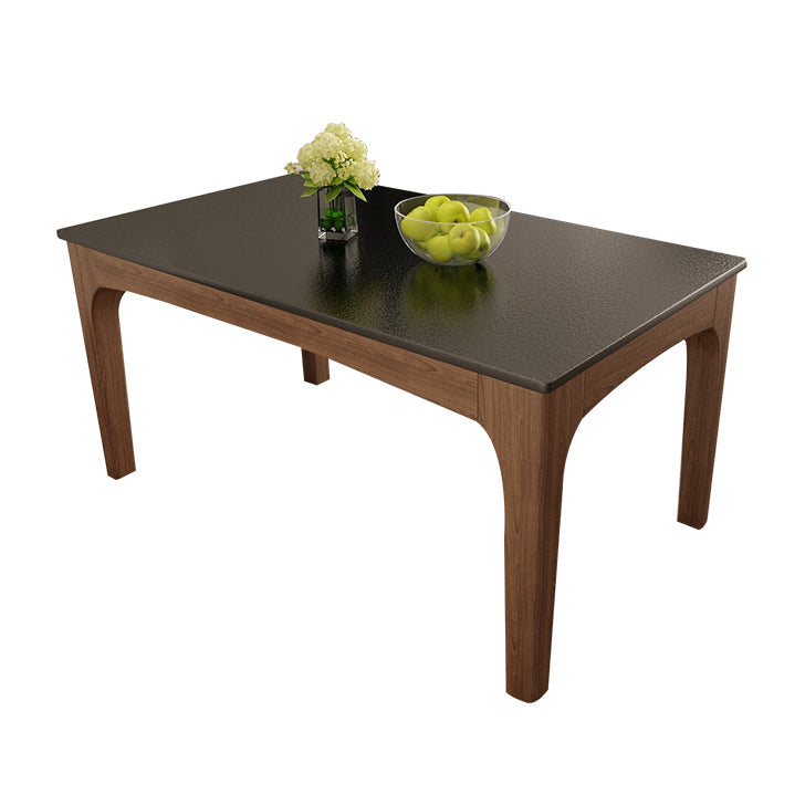 Contemporary Kitchen Rectangle Dinner Table 4 Legs Dining Table Without Chairs Clearhalo 'Dining Tables & Seating' 'Dining Tables' 'dining_table' 'furn' 'furn_dining_table' 'Furniture' 'Kitchen & Dining Furniture' 7315232