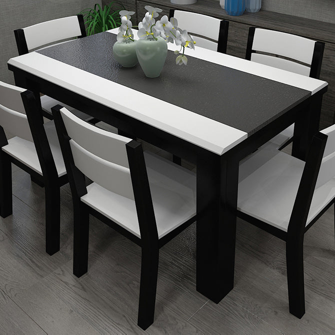 Mesa de comedor de piedra industrial de las piernas del rectángulo 4 de la mesa de cena de la cocina