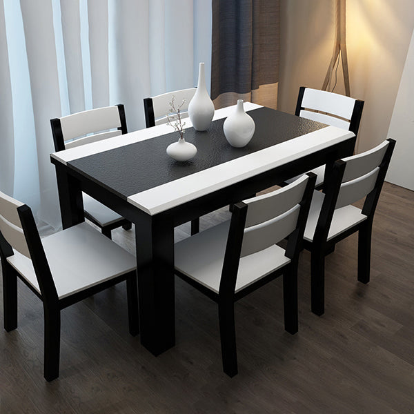 Mesa de comedor de piedra industrial de las piernas del rectángulo 4 de la mesa de cena de la cocina