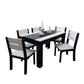 Mesa de comedor de piedra industrial de las piernas del rectángulo 4 de la mesa de cena de la cocina