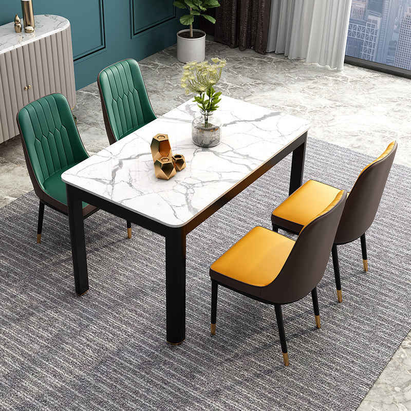 Eetkamer industriële eettafel 4 poten rechthoekige eettafel