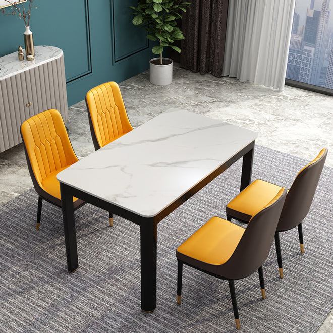 Eetkamer industriële eettafel 4 poten rechthoekige eettafel