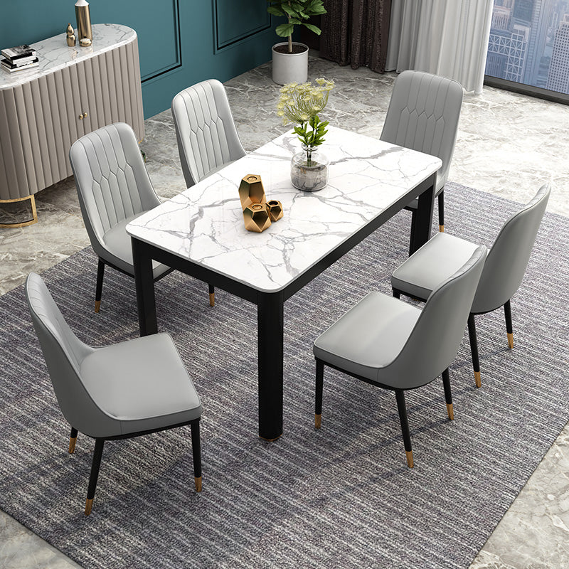 Eetkamer industriële eettafel 4 poten rechthoekige eettafel