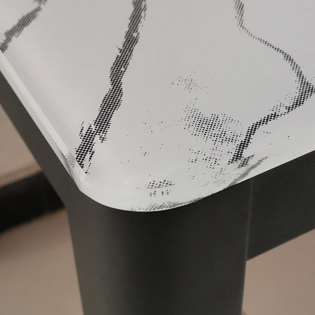 Eetkamer industriële eettafel 4 poten rechthoekige eettafel