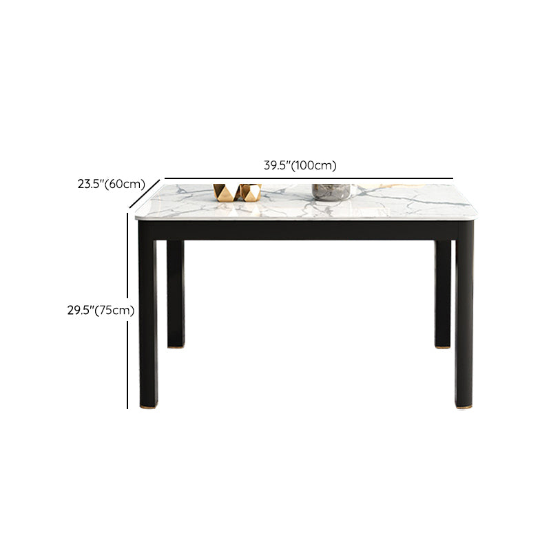 Eetkamer industriële eettafel 4 poten rechthoekige eettafel