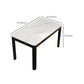 Eetkamer industriële eettafel 4 poten rechthoekige eettafel