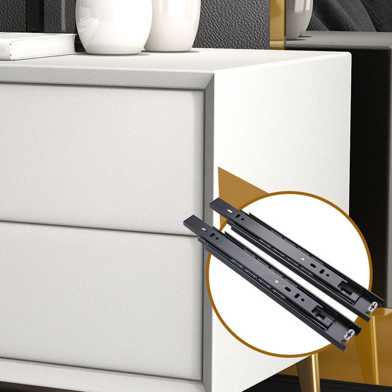 Kunstleder Akzenttisch Nachttisch antikes Finish -Bett Nachttisch