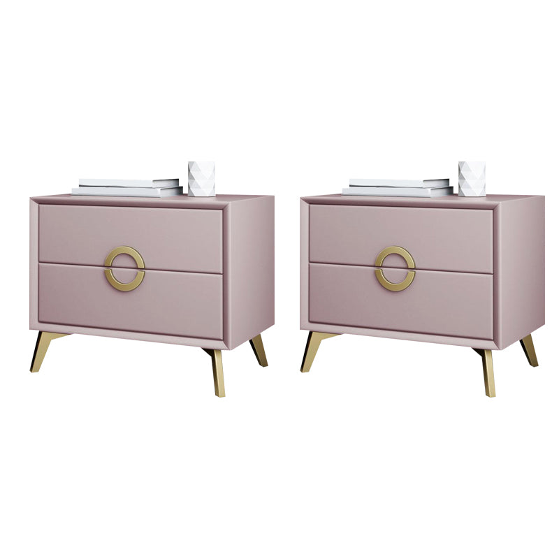 Kunstleder Akzenttisch Nachttisch antikes Finish -Bett Nachttisch