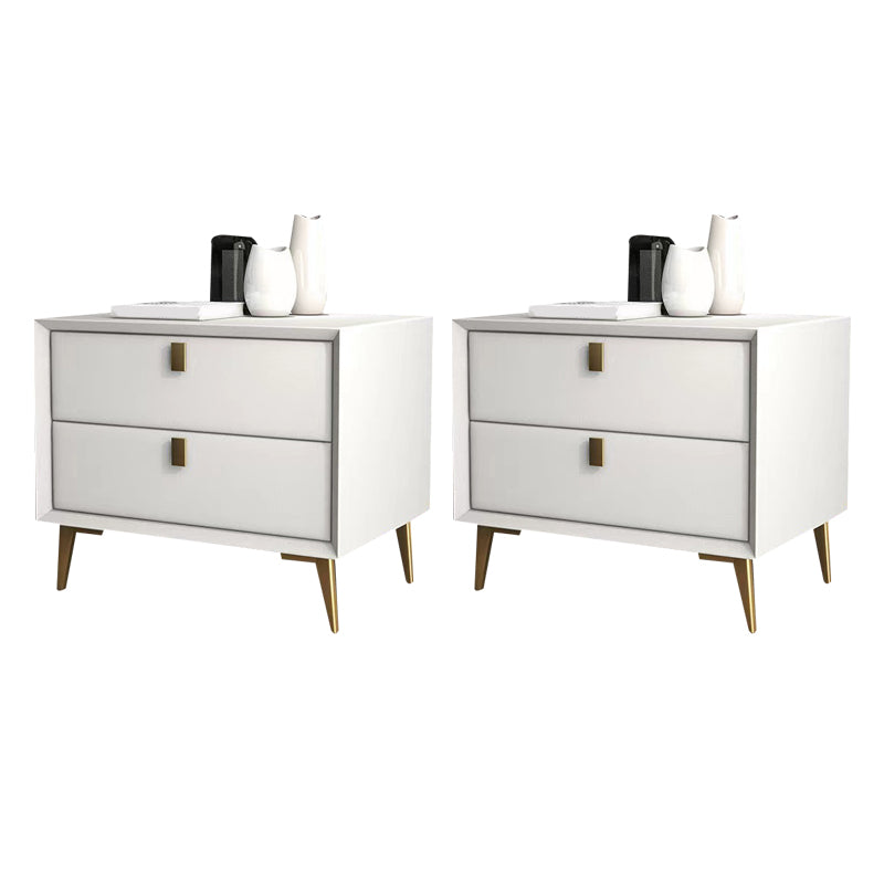 Kunstleder Akzenttisch Nachttisch antikes Finish -Bett Nachttisch