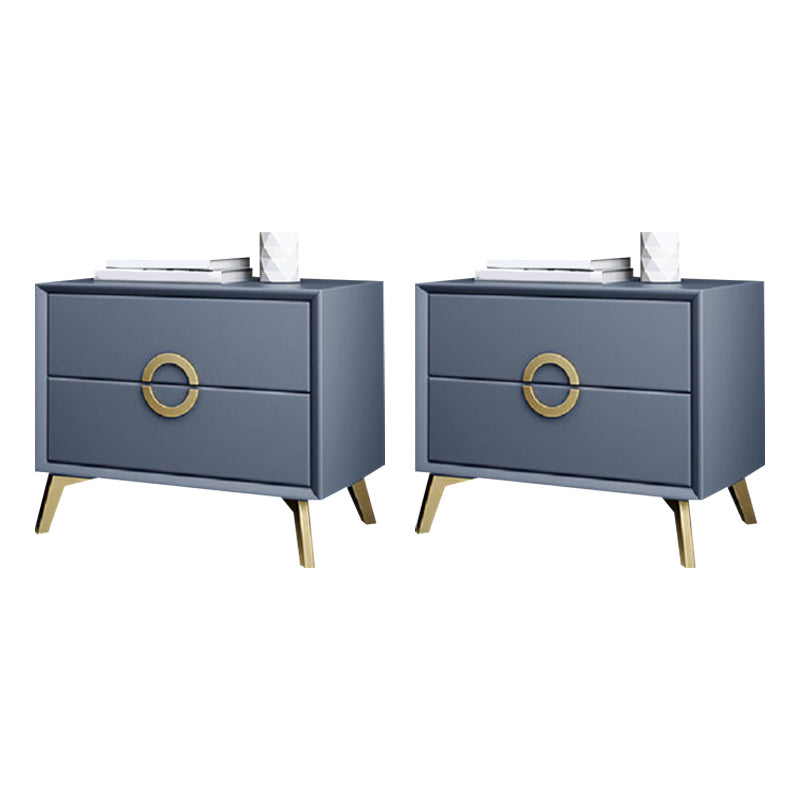 Kunstleder Akzenttisch Nachttisch antikes Finish -Bett Nachttisch