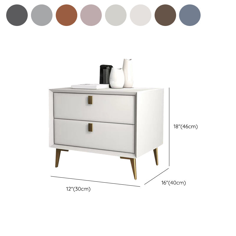 Kunstleder Akzenttisch Nachttisch antikes Finish -Bett Nachttisch