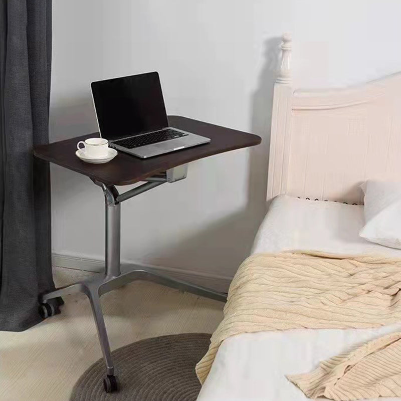 Modern Style Wooden Office Desk Rectangular Shape Movable Table with Wheels for Office Clearhalo 'furn' 'furn_office_desk' 'Furniture' 'Office Desks' 'Office Furniture' 'office_desk' 7316032