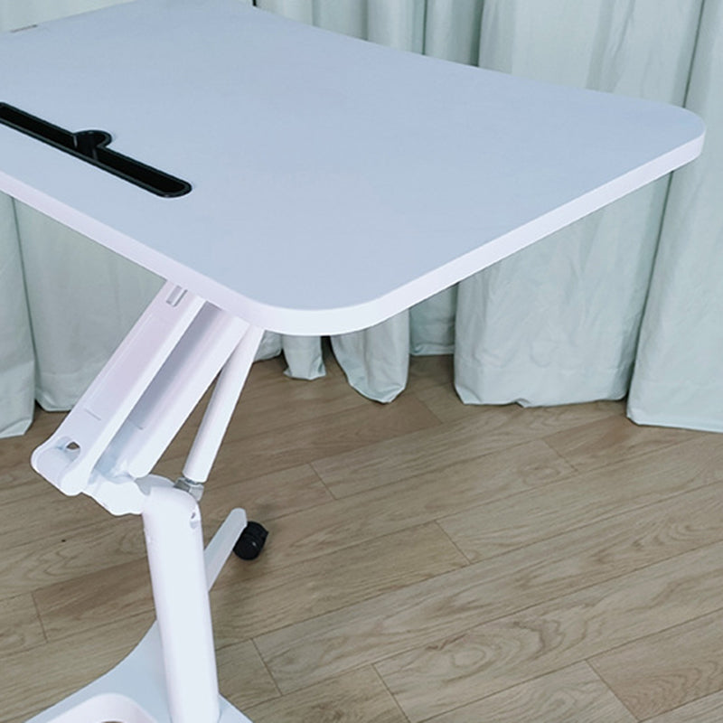 Modern Style Wooden Office Desk Rectangular Shape Movable Table with Wheels for Office Clearhalo 'furn' 'furn_office_desk' 'Furniture' 'Office Desks' 'Office Furniture' 'office_desk' 7316037