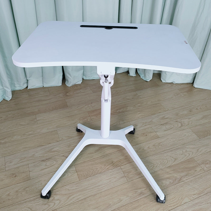 Modern Style Wooden Office Desk Rectangular Shape Movable Table with Wheels for Office White Clearhalo 'furn' 'furn_office_desk' 'Furniture' 'Office Desks' 'Office Furniture' 'office_desk' 7316038