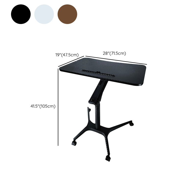 Modern Style Wooden Office Desk Rectangular Shape Movable Table with Wheels for Office Clearhalo 'furn' 'furn_office_desk' 'Furniture' 'Office Desks' 'Office Furniture' 'office_desk' 7316040