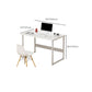 Contemporary Computer Desk Antique Finish Wooden Office Desk with Metal Legs Clearhalo 'furn' 'furn_office_desk' 'Furniture' 'Office Desks' 'Office Furniture' 'office_desk' 7316112