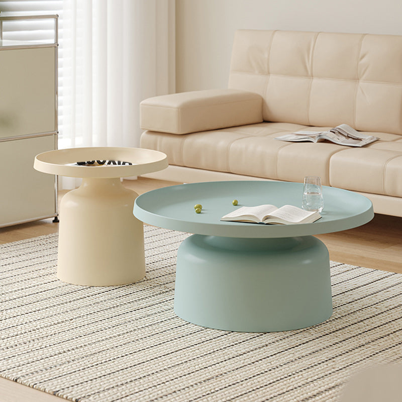 Contemporary Corner Table Metal Round Pedestal Accent Side Table Clearhalo 'Coffee & Accent Tables' 'End & Side Tables' 'end_side_tables' 'furn' 'furn_end_side_tables' 'Furniture' 'Living Room Furniture' 7316129