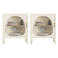 Industrial Accent Table Nightstand Antique Finish Bed Nightstand Off-White 2 Piece Set Left Clearhalo 'Bedroom Furniture' 'furn' 'furn_night_stand' 'Furniture' 'night_stand' 'Nightstands' 7316185