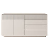 Commode combinée horizontale contemporaine commode de rangement en bois pour chambre à coucher