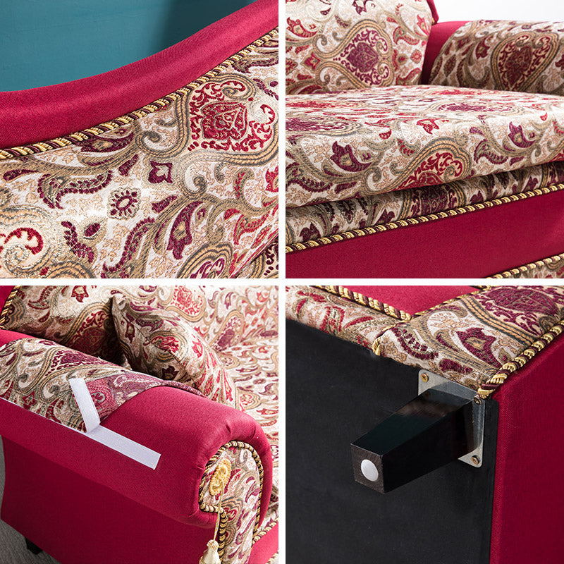 Bohemian Micro-velvet Chaise Lounge with Rolled Arms Reclining Accent Chair Clearhalo 'Chairs & Seating' 'Chaise Lounge' 'chaise_lounge' 'furn' 'furn_chaise_lounge' 'Furniture' 'Living Room Furniture' 7316297