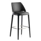 Scandinavian Faux Leather Bar Stools Solid Wood Stool with Footrest Black 1 Piece Clearhalo 'Bar Furniture' 'Bar Stools' 'bar_stools' 'furn' 'furn_bar_stools' 'Furniture' 'Kitchen & Dining Furniture' 7316486