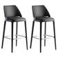 Scandinavian Faux Leather Bar Stools Solid Wood Stool with Footrest Black 2 Piece Set Clearhalo 'Bar Furniture' 'Bar Stools' 'bar_stools' 'furn' 'furn_bar_stools' 'Furniture' 'Kitchen & Dining Furniture' 7316488