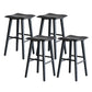 Solid Wood Dining Stools Black Armless Bar Stools with Footrest Black 4 Piece Set Clearhalo 'Bar Furniture' 'Bar Stools' 'bar_stools' 'furn' 'furn_bar_stools' 'Furniture' 'Kitchen & Dining Furniture' 7316498
