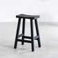 Solid Wood Dining Stools Black Armless Bar Stools with Footrest Matte Black 1 Piece Clearhalo 'Bar Furniture' 'Bar Stools' 'bar_stools' 'furn' 'furn_bar_stools' 'Furniture' 'Kitchen & Dining Furniture' 7316504