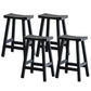 Solid Wood Dining Stools Black Armless Bar Stools with Footrest Matte Black 4 Piece Set Clearhalo 'Bar Furniture' 'Bar Stools' 'bar_stools' 'furn' 'furn_bar_stools' 'Furniture' 'Kitchen & Dining Furniture' 7316507