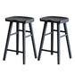Solid Wood Dining Stools Black Armless Bar Stools with Footrest Carbon 2 Piece Set Clearhalo 'Bar Furniture' 'Bar Stools' 'bar_stools' 'furn' 'furn_bar_stools' 'Furniture' 'Kitchen & Dining Furniture' 7316524