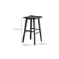 Solid Wood Dining Stools Black Armless Bar Stools with Footrest Clearhalo 'Bar Furniture' 'Bar Stools' 'bar_stools' 'furn' 'furn_bar_stools' 'Furniture' 'Kitchen & Dining Furniture' 7316528