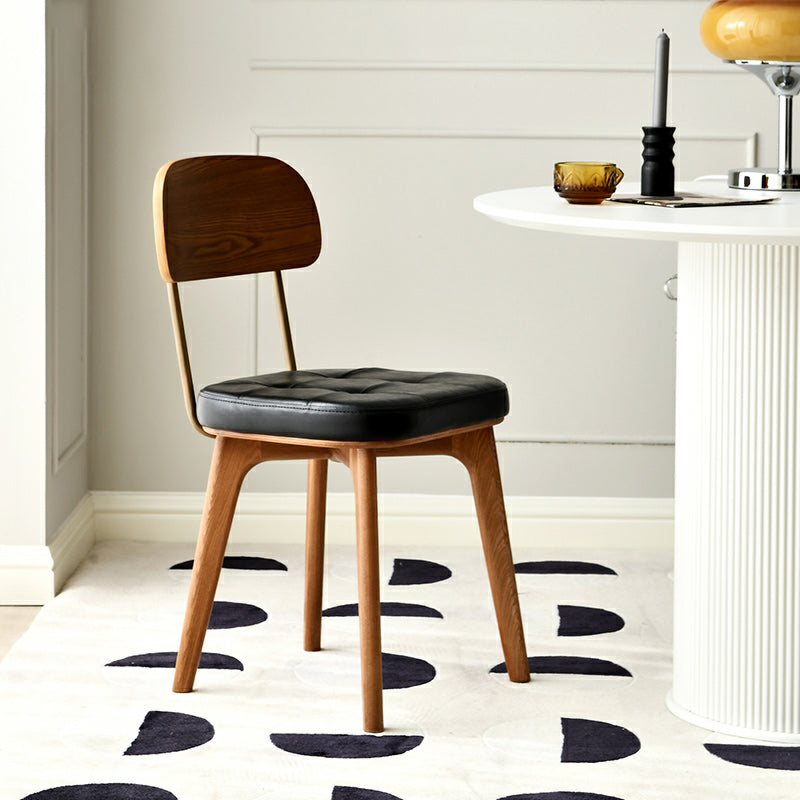 Contemporary Upholstered Armless Chair Indoor Faux Leather Dining Chair