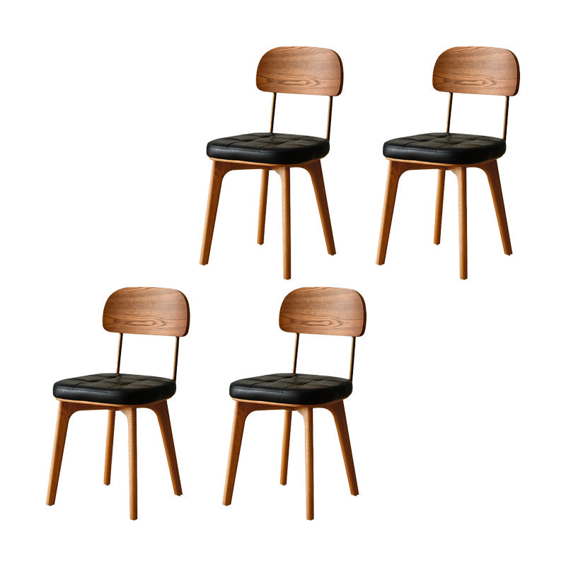 Contemporary Upholstered Armless Chair Indoor Faux Leather Dining Chair