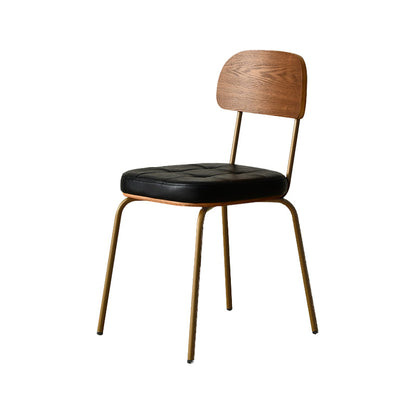 Contemporary Upholstered Armless Chair Indoor Faux Leather Dining Chair