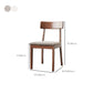 Eigentijdse gestoffeerde armloze stoel, indoor eiken eetstoel