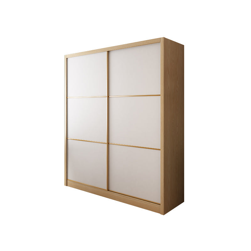 Modern Artificial Wood Wardrobe Freestanding Wardrobe with Sliding Doors
