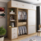 Modern Artificial Wood Wardrobe Freestanding Wardrobe with Sliding Doors