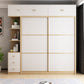 Modern Artificial Wood Wardrobe Freestanding Wardrobe with Sliding Doors