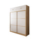Modern Artificial Wood Wardrobe Freestanding Wardrobe with Sliding Doors