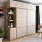 Modern Artificial Wood Wardrobe Freestanding Wardrobe with Sliding Doors